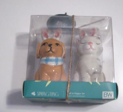 НОВЫЕ КЕРАМИЧЕСКИЕ ШЕЙКЕРЫ РУЧНОЙ РОСПИСИ ДЛЯ СОБАК И КОШЕК С КРОЛИЧЬИМИ УШАМИ S&P - Изображение 1 из 4