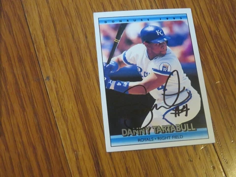 Danny Tartabull Autographed Hand Signed Kansas City Royals Donruss 1992 Cover