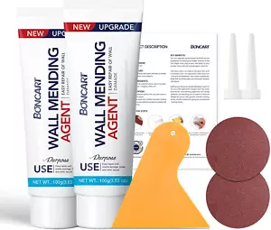 Drywall Repair Kit – 2 Pack Wall Mending Agent with Scraper, Quick & Easy Hole F - Picture 1 of 12