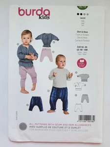 Burda Kids 9278 Knit Shirt Boho Top Harem Pants Pattern Size 1M To 18M New - Picture 1 of 2