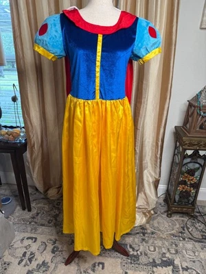 Blancanieves Princesa Disfraz Vestido Adjunto Capa Terciopelo Corpiño Niños XL Halloween Foto 1 de 4