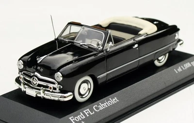 Ford Custom Cabriolet Anno 1949, Nero, Modello Minichamps In M. 1:43, OVP - Immagine 1 di 4
