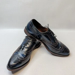 Allen Edmonds Morgan Herren Größe 13 B mitgebracht Oxford Budapester elegante Schuhe blau  - Bild 1 von 10