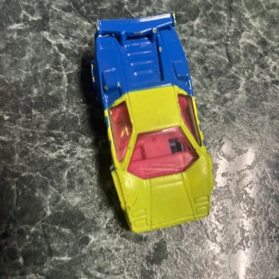 Matchbox 1985 Diecast Lamborghini Countach LP 500 S Blue & Yellow -Made Thailand - Image 1 of 4