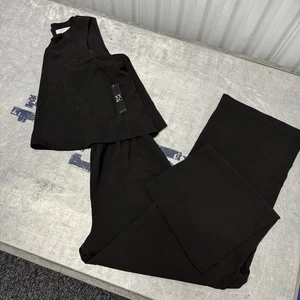 Nuevo mono negro de pierna ancha New York & Company para mujer talla XS - Imagen 1 de 6
