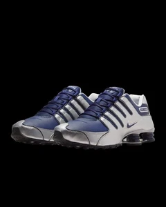 Men’s Nike Shox NZ-Midnight Navy/Metallic Silver/Black - Picture 1 of 8