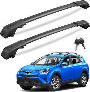 Baca de techo bloqueable 220 lb de aluminio para Toyota RAV4 2013-2018 antirrobo - Imagen 1 de 9