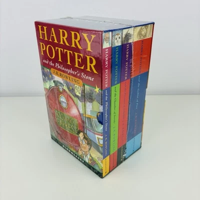 Harry Potter Boxed Book Set Bloomsbury: Books 1-4 Paperback Unopened Sealed Rare - Image 1 of 4