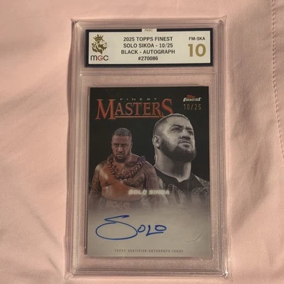 WWE 2025 SOLO SIKOA TOPPS Finest MASTERS Black Auto 10/25 - Image 1 of 2