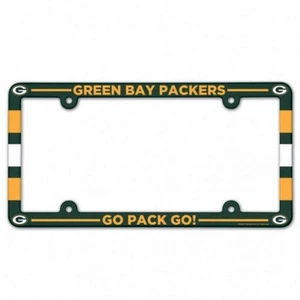 Green Bay Packers Full Color Plastic License Plate Frame - Picture 1 of 1