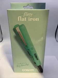 Conair Mini Ceramic Flat Iron Perfect for On-The-Go Styling Turquoise CS80N - Picture 1 of 2