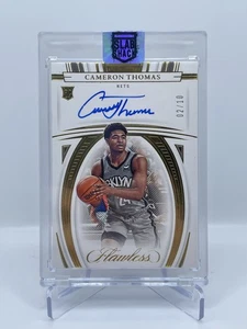 2021 Panini Flawless Cameron Thomas Rookie Auto Gold /10 RC - Bild 1 von 2