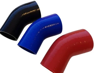 45 Degree Silicone Reducer Elbow - Pipe Joiner Universal Water Air Hose Sleeve - Picture 1 of 5