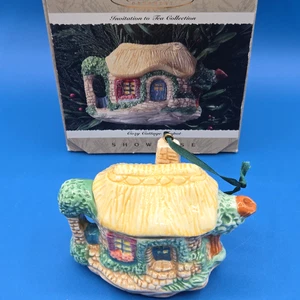 Hallmark Showcase Cozy Cottage Teapot Keepsake Holiday Christmas Ornament 1995 - Picture 1 of 5