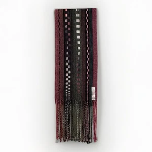 Juanita Girardin Schal handgewebt tragbar Kunst mehrfarbig 7,5" mit Fransen - Bild 1 von 7