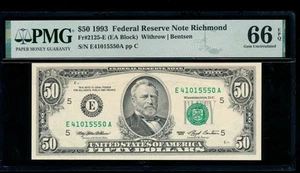 AC 1993 $50 Richmond FRN PMG 66 EPQ Fr 2125-E - Picture 1 of 2