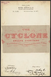 Photo:Moore, Jenkins & Co. for The Cyclone brand Cigars - Picture 1 of 1
