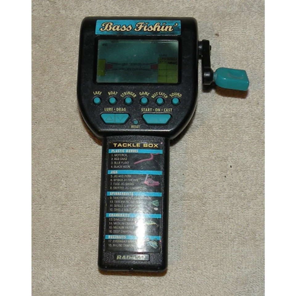 Vtg Radica Electronic Bass Fishin’ Handheld Video Game Tested Working Model 3732 - Image 1 of 1