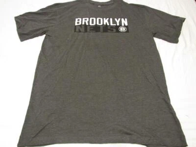 NEW Brooklyn Nets Mens Size 2XL-Tall Gray Majestic Shirt - Image 1 of 2