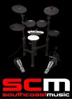 Black Carlsbro Csd130bk Electric Drumkit With Drum Stool - Compact Kit