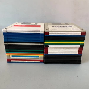 Lot of 50x 3.5 Floppy Disks Diskettes Colour Vintage Computing Retro Bundle USED - Photo 1/2