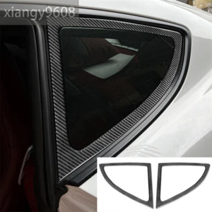 2×Carbon Fiber Rear Window Frame Trim for Porsche 718 982 Boxster Cayman 2016-22 - Picture 1 of 12