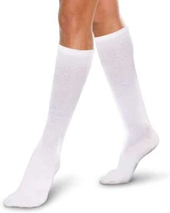 Therafirm Core-Spun Short Knee High Socks 30-40mmHg (White) X-Large Short - Picture 1 of 4