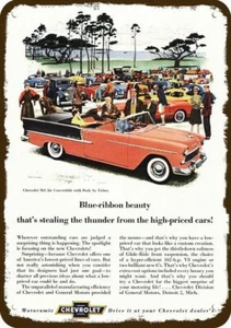 1955 Chevy Bel Air Cabrio Auto Oldtimer-Look DEKO NACHBAU BLECHSCHILD - Bild 1 von 1