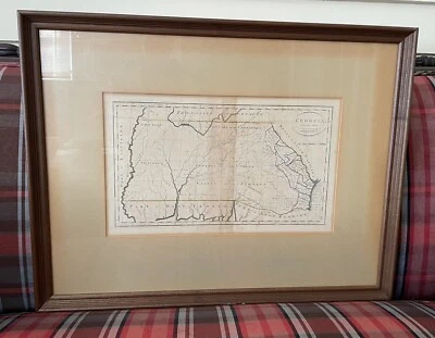 Early US America 1795 Map Of Ga From The Latest Authorities Matthew Carey Barker - Image 1 of 4