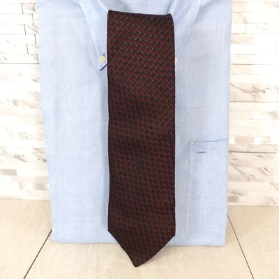 Corbata de cuello Dolce Gabbana para hombre negra roja geométrica seda de lujo moderna ancha Italia Foto 1 de 4