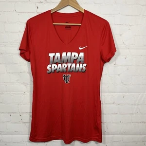 Camiseta Nike Dri Fit Tampa Spartans para mujer talla grande roja cuello en V top ligero - Imagen 1 de 8