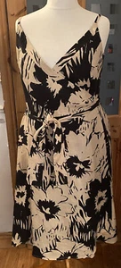 ladies size 18 strappy wrap around midi 100% linen dress - Picture 1 of 8