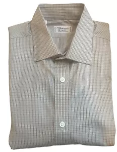 $795 NWT Charvet Tan Window Pane 100% Cotton Dress Shirt Size 15/38 - 16.5(42) - Picture 1 of 3