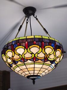 Stunning Tiffany style flycatcher bowl light shade pendant lamp