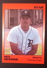 1990 Bristol Tigers Rich Henning #28 Coach 