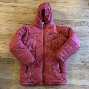 Patagonia Hooded Puffer Jacket Parka Kids XL Pink Girls Winter Coat - Picture 1 of 14