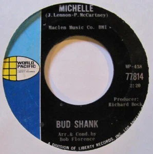 (45) (Hear) Bud Shank - "Michelle" / "Ontem A Note" - Jazz / Bossa Nova (1966) - Picture 1 of 2