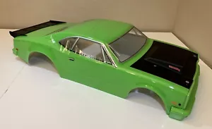 Team Associated DR10 Drag Race Body Factory Painted Green Matte Black hood - Picture 1 of 6