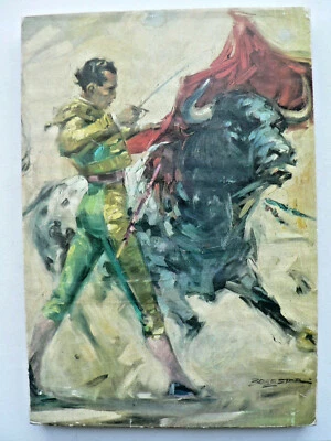 Vicente Ballestar Tauromachie Torero affichette agrafée support aggloméré - Photo 1/4