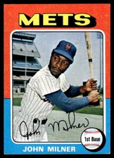1975 Topps Mini John Milner #264 New York Mets Baseball Card