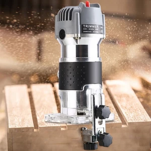 110V Holzbearbeitung Elektrische Trimmmaschine Holz Fräsen Gravieren Schlitzwerkzeug - Bild 1 von 12