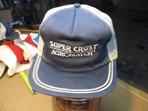 Vintage Super Crost Agromatch Snapback Trucker Hat Cap USA made - Picture 1 of 7