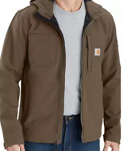 Chaqueta con Capucha Carhartt Rain Defender Calce Relajado Peso Medio Softshell Para Hombre M - Imagen 1 de 16