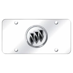 Buick Logo License Plate (Black on Chrome) - Picture 1 of 2