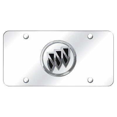 Buick Logo License Plate (Black on Chrome) - Image 1 of 2