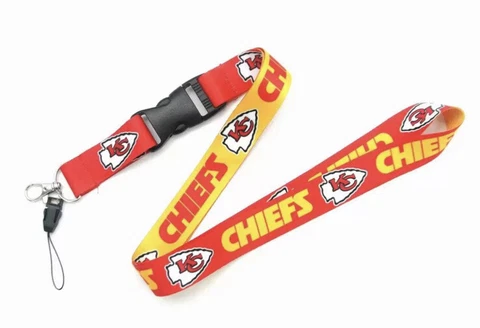 Kansas City Chiefs NFL Football LANYARD DETACHABLE BUCKLE KEY CHAIN NEW US stock Cover