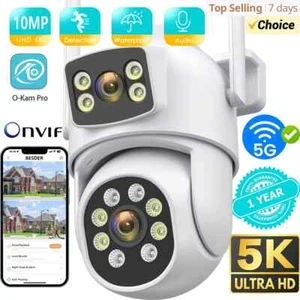 10MP IP Camera Wifi Dual Lens Auto Tracking Night Vision 5G HZ CCTV Surveillance - Picture 1 of 20