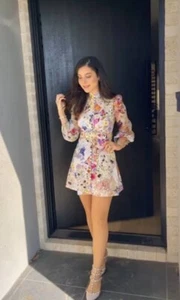Zimmermann Linen Prima Belted Mini Dress - Size 0 (6-8au) - Picture 1 of 11