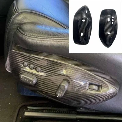 LHD Dry Carbon Fiber Seat Control Panel Trim for Maserati GranTurismo GC 08-19 - Image 1 of 4