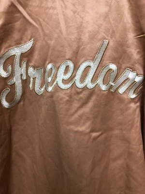 Kendall & Kylie Satin Jacket Womens Juniors Small zip up "Freedom" Mauve VGC - Image 1 of 4